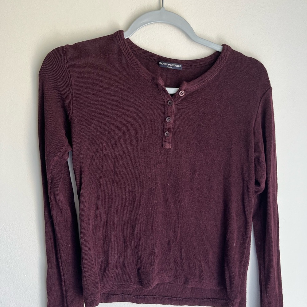 burgundy brandy long sleeve shirt
